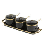 SET DE CONTENEDORES MARINCOLI NEGRO HM-094N ( HM-094 - HM094 - COCINA )