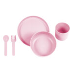 SET DE 5 PIEZAS NANGIS ROSA CLARO HM-160RS ( HM-160 - HM160 - CONTENEDORES DE ALIMENTOS )