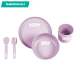 SET DE 5 PIEZAS NANGIS AZUL PASTEL HM-160A ( HM-160 - HM160 - CONTENEDORES DE ALIMENTOS ) - Imagen 3