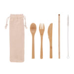 SET DE CUBIERTOS DEJA VU BEIGE KTC 046 BE (BAMBÚ - ALGODÓN) - Imagen 2