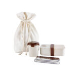 SET DE LONCHERA ECO THUN BEIGE KTC 601 BE (FIBRA DE AGAVE Y PLÁSTICO LONCHERA, CONTENEDOR Y CUBIERTOS - ALGODÓN BOLSA)