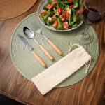 KTC 710 BE - SET DE CUBIERTOS TOMMER (BEIGE - CANVAS - ACERO INOXIDABLE - MADERA) - Imagen 5