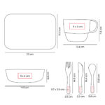 KTC 900 A - VAJILLA INDIVIDUAL ZEKE AZUL (AZUL - PLASTICO - FIBRA DE TRIGO) - Imagen 3