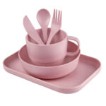 KTC 900 P - VAJILLA INDIVIDUAL ZEKE ROSA (ROSA - PLASTICO - FIBRA DE TRIGO)