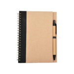 LIBRETA ECOLÓGICA MILÁN NEGRO LB-002N ( LB-002 - LB002 - CON BOLÍGRAFO,ESPIRAL )