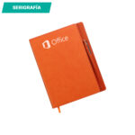 LIBRETA DUQM NARANJA OSCURO LB-082O ( LB-082 - LB082 - CON BOLÍGRAFO ) - Imagen 2