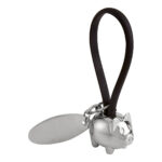 LLAVERO PUERQUITO CON PLACA NEGRO M 2050 N (HULE - METAL) - Imagen 4