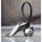 LLAVERO PUERQUITO CON PLACA NEGRO M 2050 N (HULE - METAL) - Imagen 2