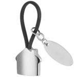 LLAVERO CASA CON PLACA NEGRO M 2060 N (HULE - METAL)