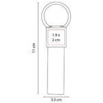 LLAVERO GLASDTONE NEGRO M 4180 N (METAL - TELA) - Imagen 2