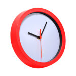 RELOJ DE PARED DE PLÁSTICO ROJO PD-002R ( PD-002 - PD002 - PARED Y ESCRITORIO )