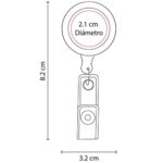 PORTAGAFETE RETRÁCTIL AZUL TRASLUCIDO PRO 027 A (PLÁSTICO) - Imagen 3