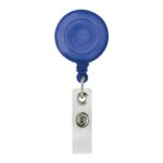 PORTAGAFETE RETRÁCTIL AZUL TRASLUCIDO PRO 027 A (PLÁSTICO)