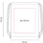 BOLSA-MOCHILA IVORY ROJO SIN 161 R (ALGODÓN RECICLADO) - Imagen 2