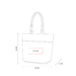 BOLSA BEIGE SIN 752 BE (YUTE - ALGODÓN) - Imagen 5