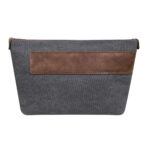 SIN 811 G - NECESER TROUSSE GRIS (GRIS - CANVAS - CURPIEL)