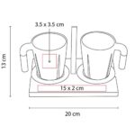 SET DE TAZAS IWAO BLANCO TAZ 029 B (CERÁMICA - BAMBÚ) - Imagen 6