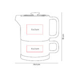 TAZ 066 BE - TAZA TETERA HUNNI BEIGE (BEIGE - CERAMICA - BAMBU) - Imagen 5