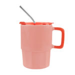 TAZ 067 O - TAZA CORALINE NARANJA (NARANJA - CERAMICA - PLASTICO - ACERO INOXIDABLE) - Imagen 3