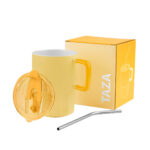 TAZ 067 Y - TAZA CORALINE AMARILLO (AMARILLO - CERAMICA - PLASTICO - ACERO INOXIDABLE) - Imagen 3