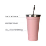 VASO AÍNSA ROSA TE-078RS ( TE-078 - TE078 - VASOS ) - Imagen 5