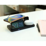 RELOJ DE ESCRITORIO ARANNO NEGRO TH-195N ( TH-195 - TH195 - CARGADORES Y POWER BANK,PARED Y ESCRITORIO,OFICINA ) - Imagen 3
