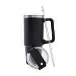 TERMO CON ASA Y POPOTE NEGRO TMPS 164 N (ACERO INOXIDABLE - PLÁSTICO) -TERMO STANLEY SIMILAR - Imagen 3