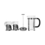 SET CAFETERO AJACCIO GRIS TMPS 190 G (VIDRIO - ACERO INOXIDABLE - PLÁSTICO) - Imagen 5