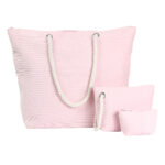 SET DE BOLSAS PRATS ROSA CLARO TX-259RS ( TX-259 - TX259 - BOLSAS DE PLAYA )