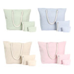 SET DE BOLSAS PRATS ROSA CLARO TX-259RS ( TX-259 - TX259 - BOLSAS DE PLAYA ) - Imagen 3