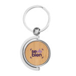 LLAVERO DE BAMBÚ "SPIN" (T648 MADERA) - Imagen 2