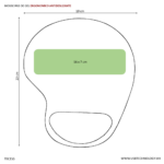 MOUSE PAD DE GEL ERGONOMICO ANTIDESLIZANTE (TEC155-U) NEGRO - Imagen 3