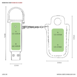 MEMORIA USB COWBOY 8GB (USB138-U) CAFÉ - Imagen 2